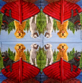 HUN-355 Dogs - 3-ply - ppd - Two Can Art - CS